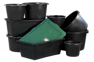 Kunststoffbehälter bucket, container rectangular and mortar bucket according annex
