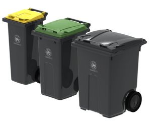 PWS Containers for waste and recyclables acc. to EN 840 2-wheel version and 4-wheel version