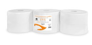 TAPIRA Toilettenpapier JUMBO "Plus" 2-lagig / recycling / hochweiß / 6 Rollen / ca. 9,2 cm x 360 m