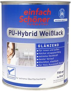 einfach Schöner PU-Premium Weißlack glänzend/seidenmatt