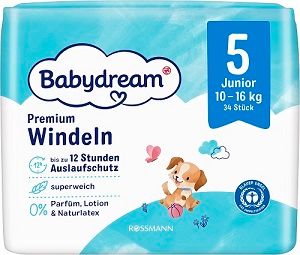 Babydream diapers in the size Junior, Junior Plus, XL, XL Plus und XXL