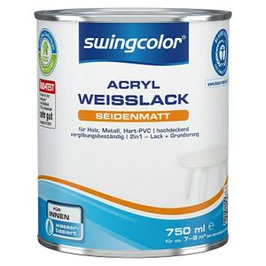 swingcolor Acryl Weißlack, seidenmatt