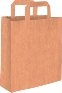 Paper carrier bags (brown), with and without printing, different versions