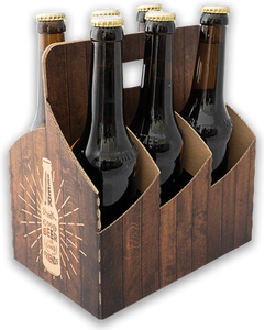 Corrugated cardboard bottle carrier