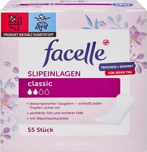 facelle pantyliner classic and classic long