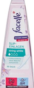 facelle Slipeinlagen string white, flexibel white, extra lang