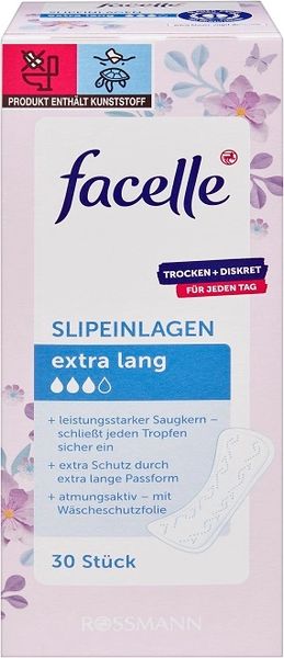 facelle Slipeinlagen string white, flexibel white, extra lang