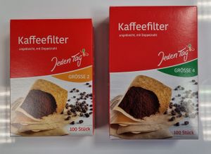 Jeden Tag Kaffeefilter Größe 2 und 4