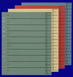 INDX Dividers, Divider Strips and Separators made of cardboard