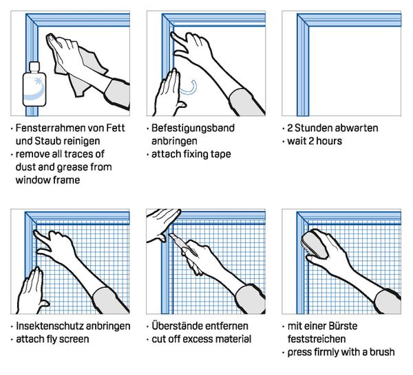 IDEEN WELT Fliegengitter für Fenster und Türen