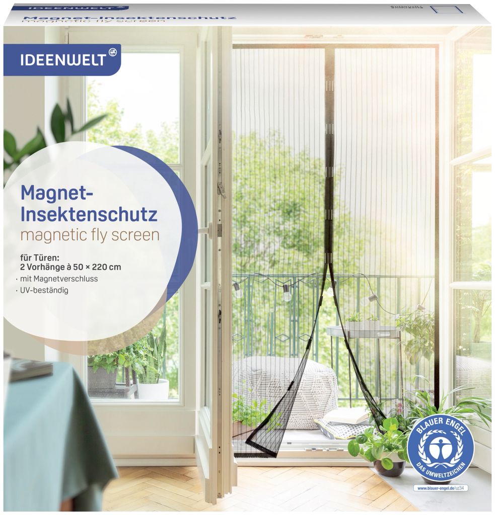 IDEENWELT Magnet-Insektenschutz für Türen