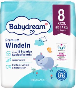 Baby diapers Babydream, size 8