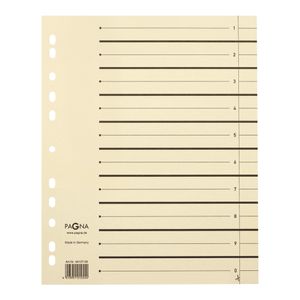 PAGNA Dividers, A4 format , pack, 10/100 dividers, cream