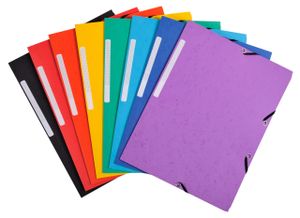 EXACOMPTA Elasticated folders with or without flaps, in different colours, various versions