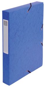 EXACOMPTA  Recycled filing boxes and 3-flap folders with elasticated straps in various designs and sizes