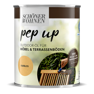 SCHÖNER WOHNEN pep up OUTDOOR-ÖL FÜR MÖBEL & TERRASSENBÖDEN