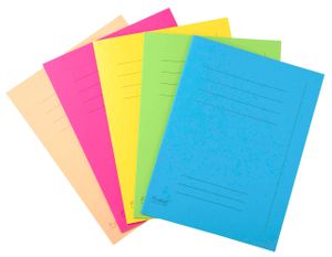 Forever® PRE-PRINTED SQUARE CUT FOLDERS 100% RECYCLED -  ASSORTED COLOURS
