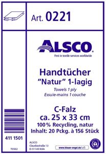Alsco Handtücher "Natur" 1-lagig