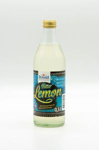 0,5 Liter Glasflasche aus weißem Glas, Handelsname/Füllgut: DUPONIA - Alkoholfreie CO2-haltige Erfrischungsgetränke