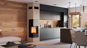 Schiedel KINGFIRE KANTO SC-BE; stove with automatic air regulation "INflame! Fire", integrated catalyst and electrostatic particle separator "ePuro".