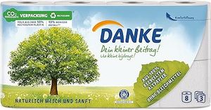 DANKE Toiletpaper 3 ply 150 sheet 8 rolls