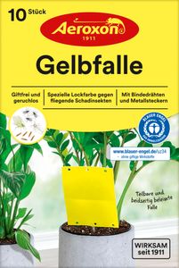 Aeroxon Gelbfalle - Leimfalle zum Fangen von fliegenden Schadinsekten