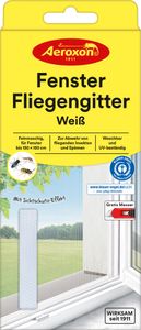 Aeroxon Fenster-Fliegengitter weiß für alle Fenster bis 130 x 150 cm