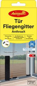 Aeroxon Tür-Fliegengitter anthrazit 2 x (75 x 215 cm)