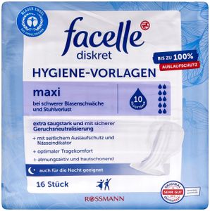 facelle diskret Sanitary pads maxi; Sanitary pads super
