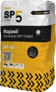 Rajasil SP5 TURBO (Sanierputz SP5 TURBO mit H2O-KON-Technologie)