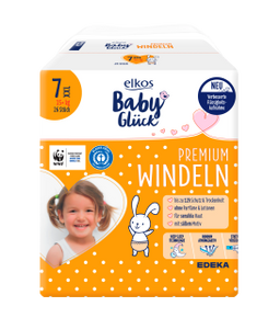 elkos Babyglück Welt Premium Windeln, Größe 7