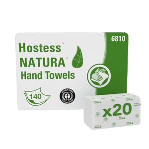 Hostess™ NATURA™ Hand Towels - C fold / White