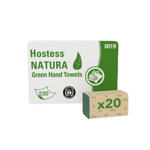 Hostess™ NATURA™ Hand Towels - Z-folded / Green / Small