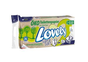 LOVELY 811D15 - Super soft - Öko Toilettenpapier 3plies - 8 rolls