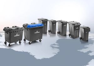 Large waste container; MGB 60-1100L, HDPE, anthracite