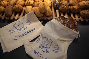 WECARRY Bio-Baumwoll-Mehrwegbeutel für Backwaren
