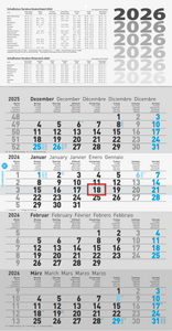 Glocken Viermonats-Kalender