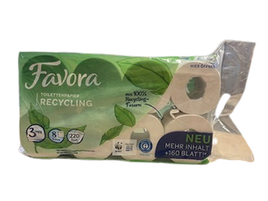 FAVORA 811834 - toilet paper Favora Nature 3P 8 rolls 200 sheets