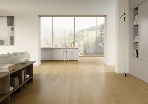 Bauwerk Parkett, 2-layer parquet;  Monopark / Cleverpark / Studiopark / Villapark / Formpark Mini / Formpark Rombico; surface: matt sealed, naturally oiled, B-Protect; thickness 9.5 mm.