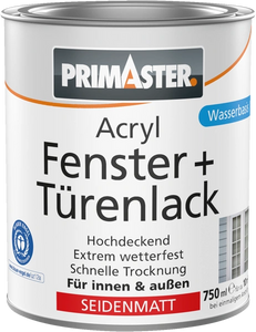 Primaster Acryl Fenster + Türenlack seidenmatt