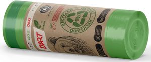 DART Garbage bags made with more than 80% of recycled post-consumer polyethylene