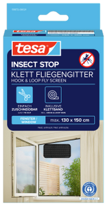 tesa® Insect Stop Klett Fliegengitter für Fenster und Türen aus Polyester-Gewebe