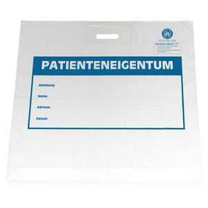 DEISS - Beutel zur Aufbewahrung von Patienten*Patientinnen-Eigentum aus Post-Consumer-Rezyklat