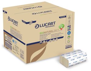 LUCART EcoNatural 832294 - 863049 - 864043 - 865010 - Handtuchpapier aus Fiberpack®, einer recycelten Faser aus gebrauchten Getränkekartons