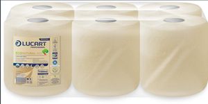 LUCART EcoNatural 852241- Wischpapier in Rollen aus Fiberpack®, einer recycelten Faser aus gebrauchten Getränkekartons