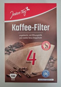 Jeden Tag Kaffeefilter Größe 4