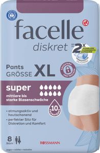 facelle diskret Hygiene-Pants; size M, L, Super S, Super M, Super L and Super XL