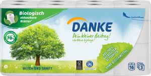 DANKE Toilettenpapier 3 lg. 150 Blatt 16 Rollen