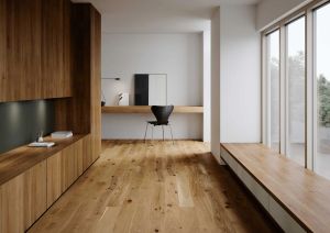 Bauwerk Parkett 2-Schicht-Parkett, Dicke: 9,5 - 11 mm; Oberfläche: matt versiegelt, naturgeölt, B-Protect, B-Resist; geräucherte Produkte sind ausgenommen; Serien gemäß Anhang zum Vertrag.