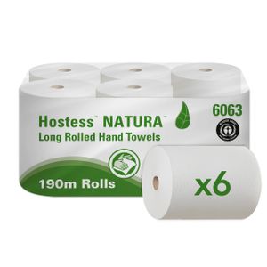 6063 Hostess™ Natura™ Rollenhandtücher 1-lagig, 6 x 190 m